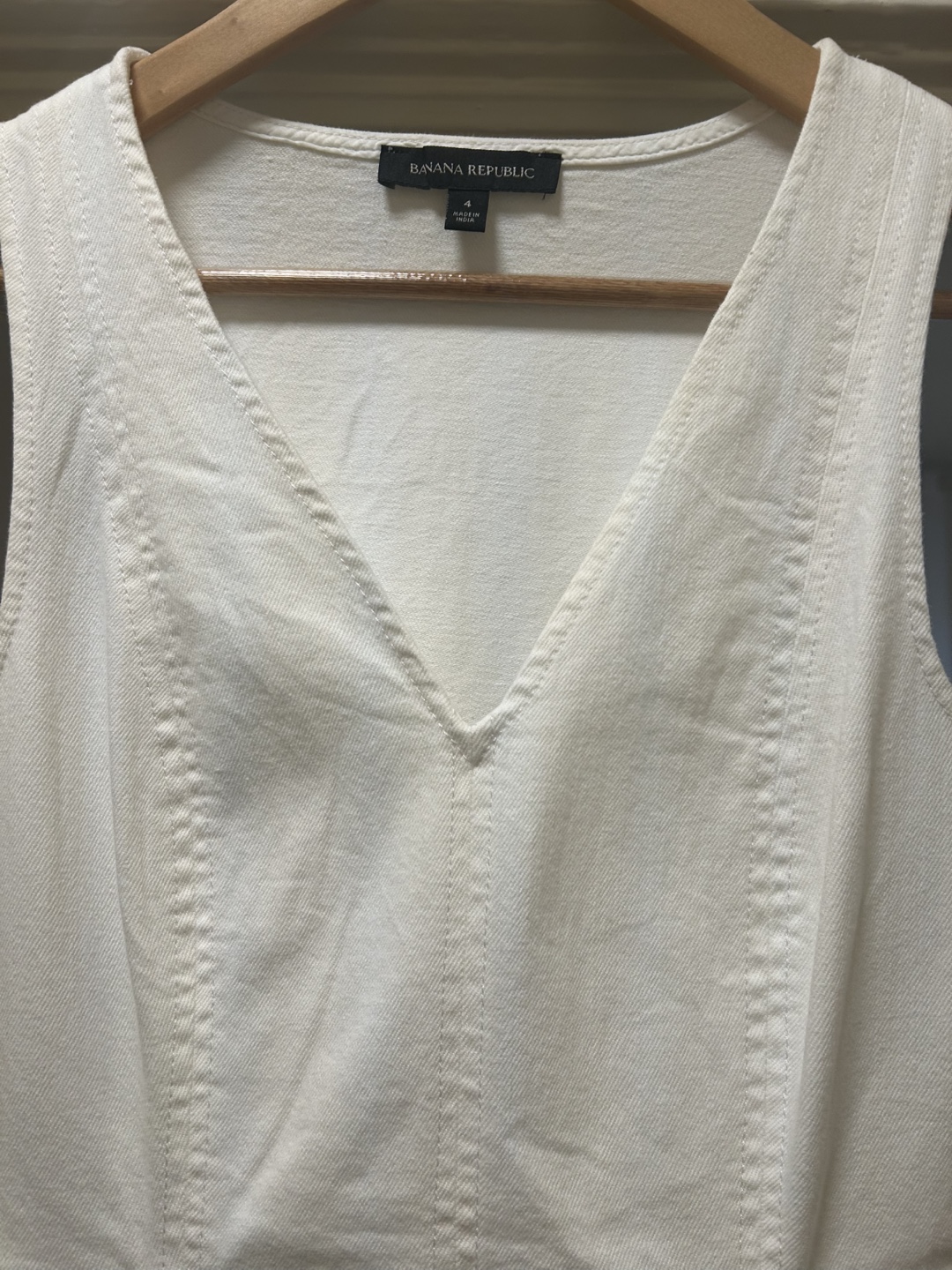 Banana Republic White Denim Dress Size 4 - photo 2