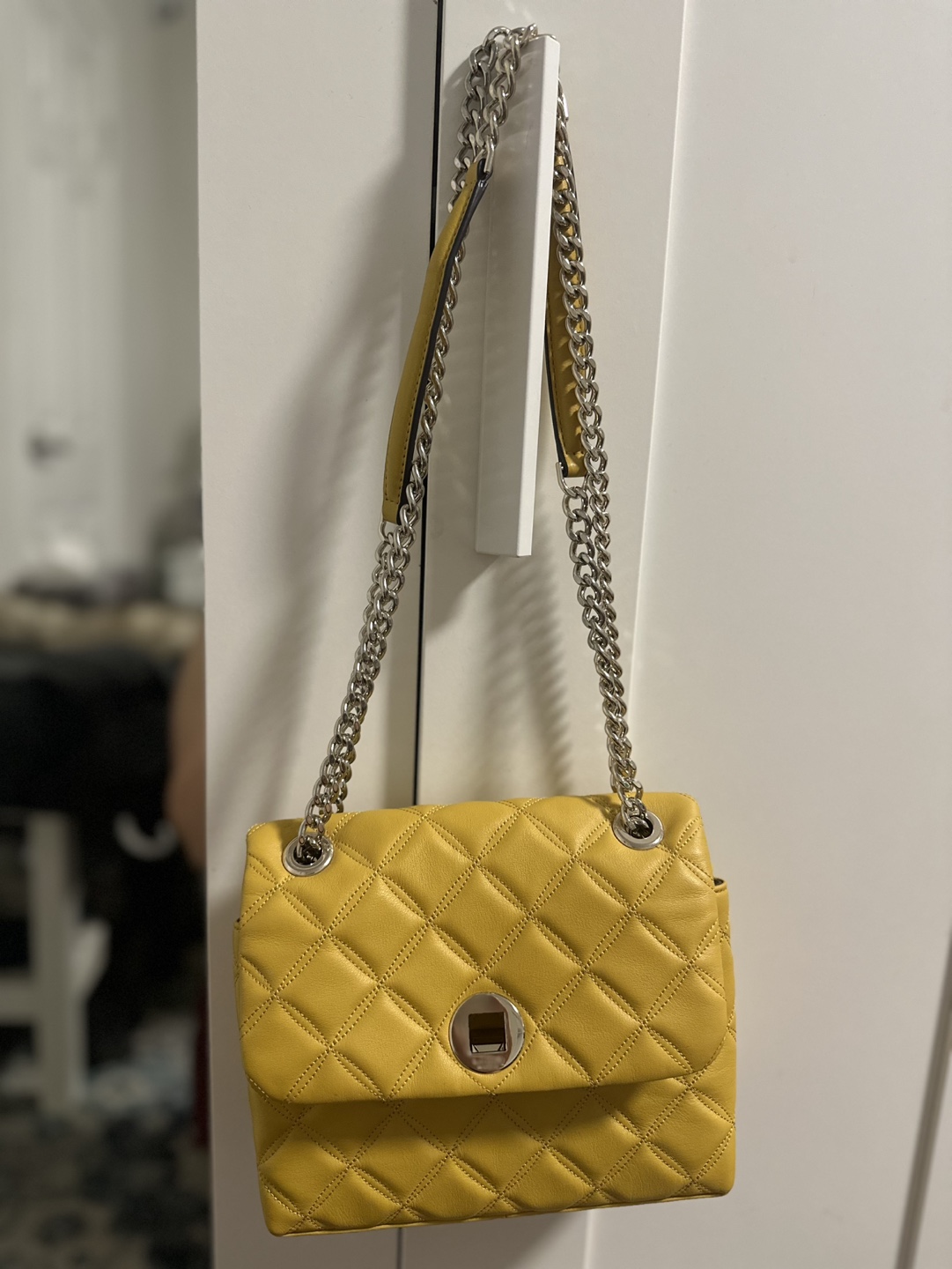 Kate Spade Yellow Quilted Shoulder Bag