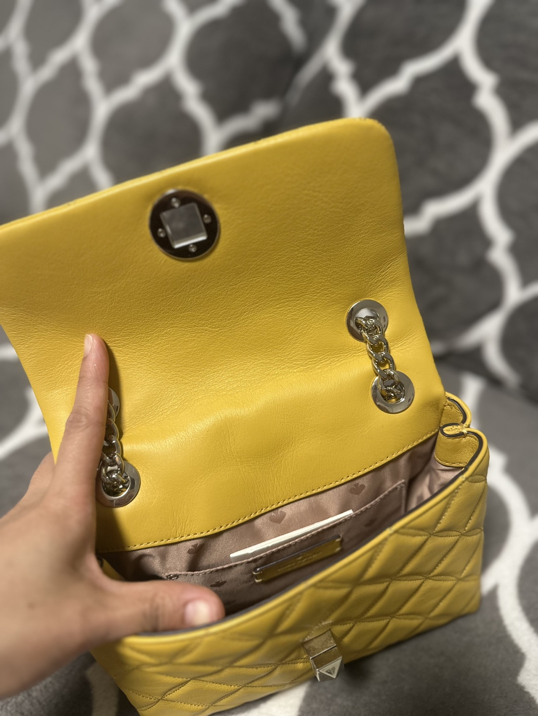 Kate Spade Yellow Quilted Shoulder Bag - photo 3