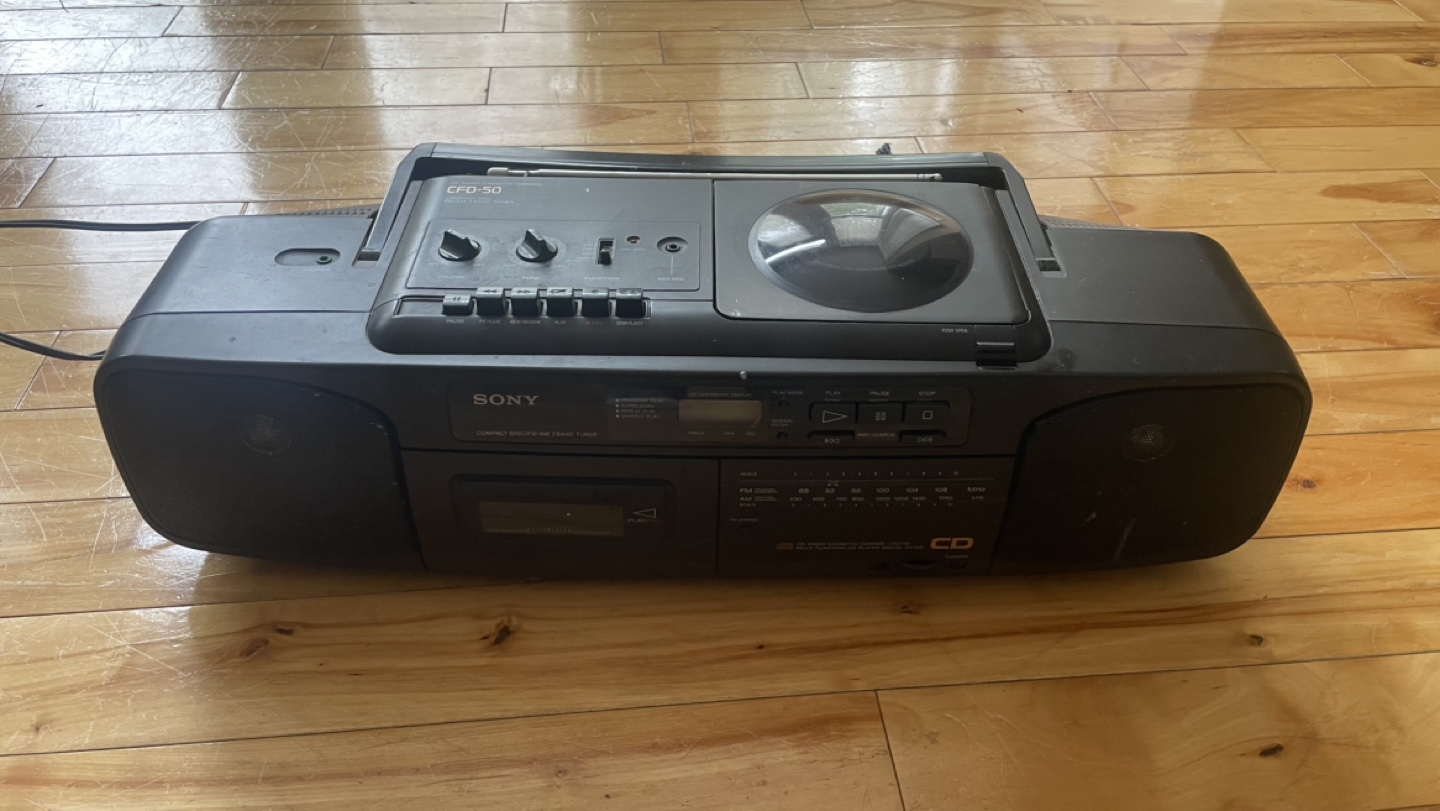 Vintage Sony CFD-S90 Boombox CD Player Cassette Recorder