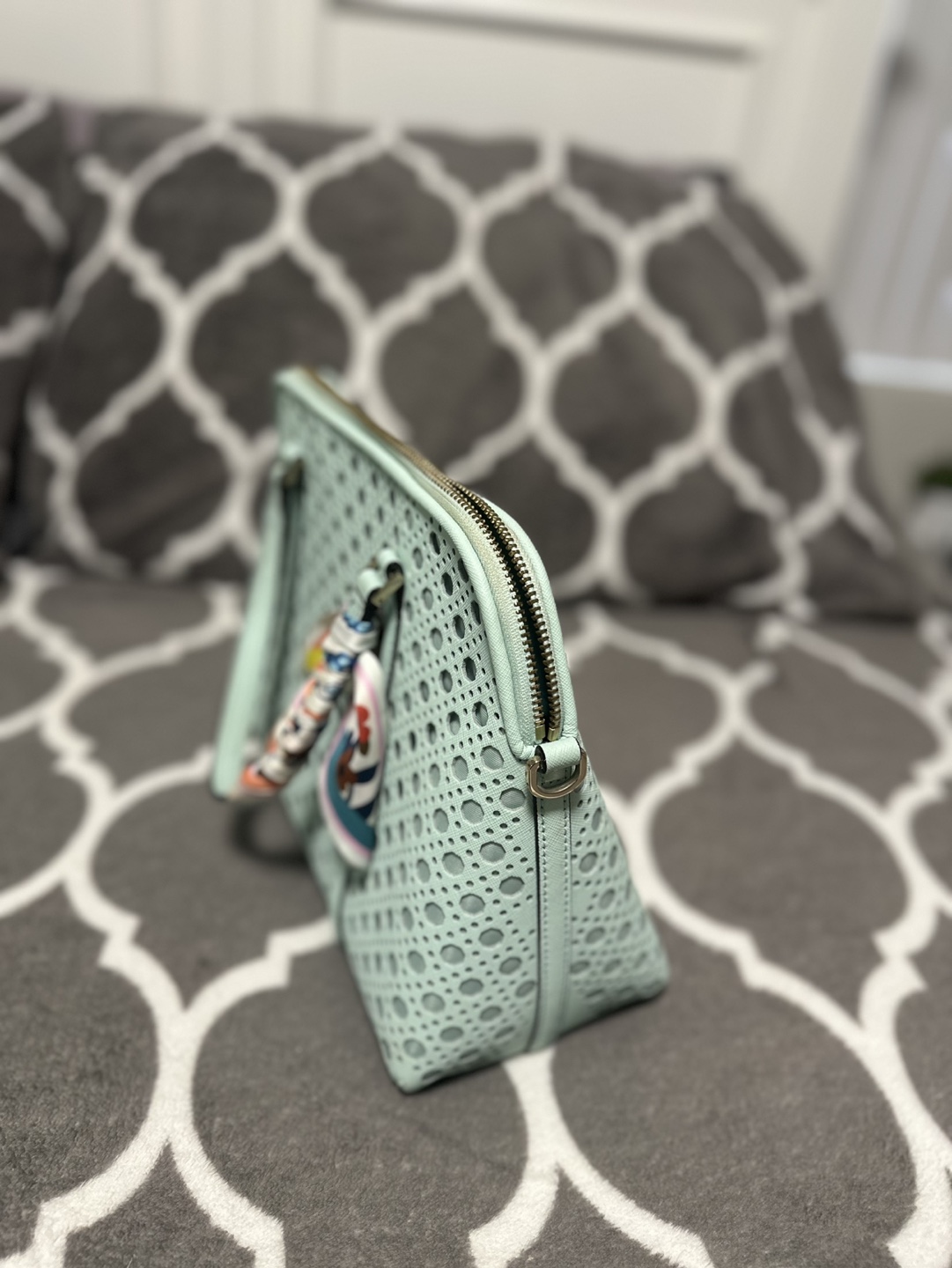 Kate Spade New York Light Green Perforated Satchel - photo 2
