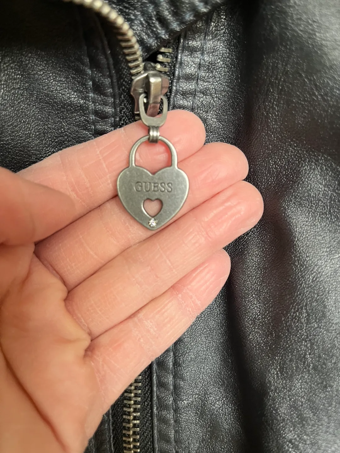 Guess Black Leather Jacket with Belt image indicator(3)