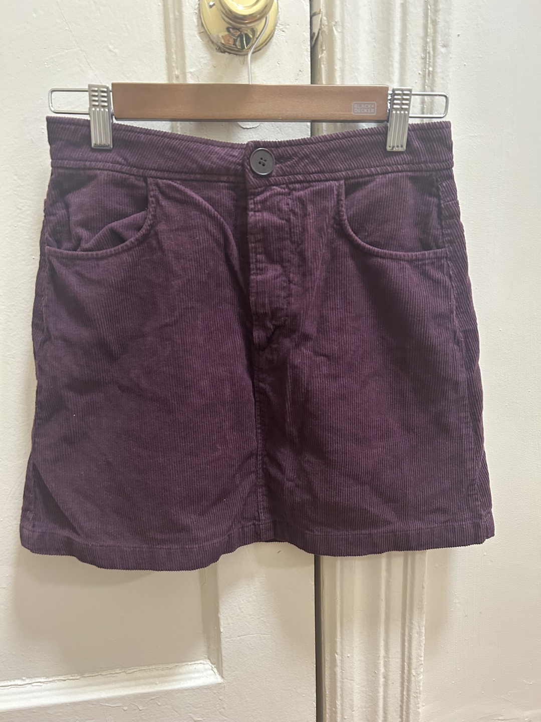 Zara Women's Purple Corduroy Mini Skirt