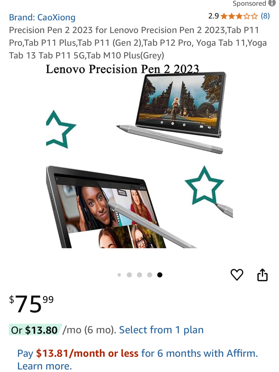 Lenovo Precision Pen 2 2023 Stylus for Tablets - photo 5