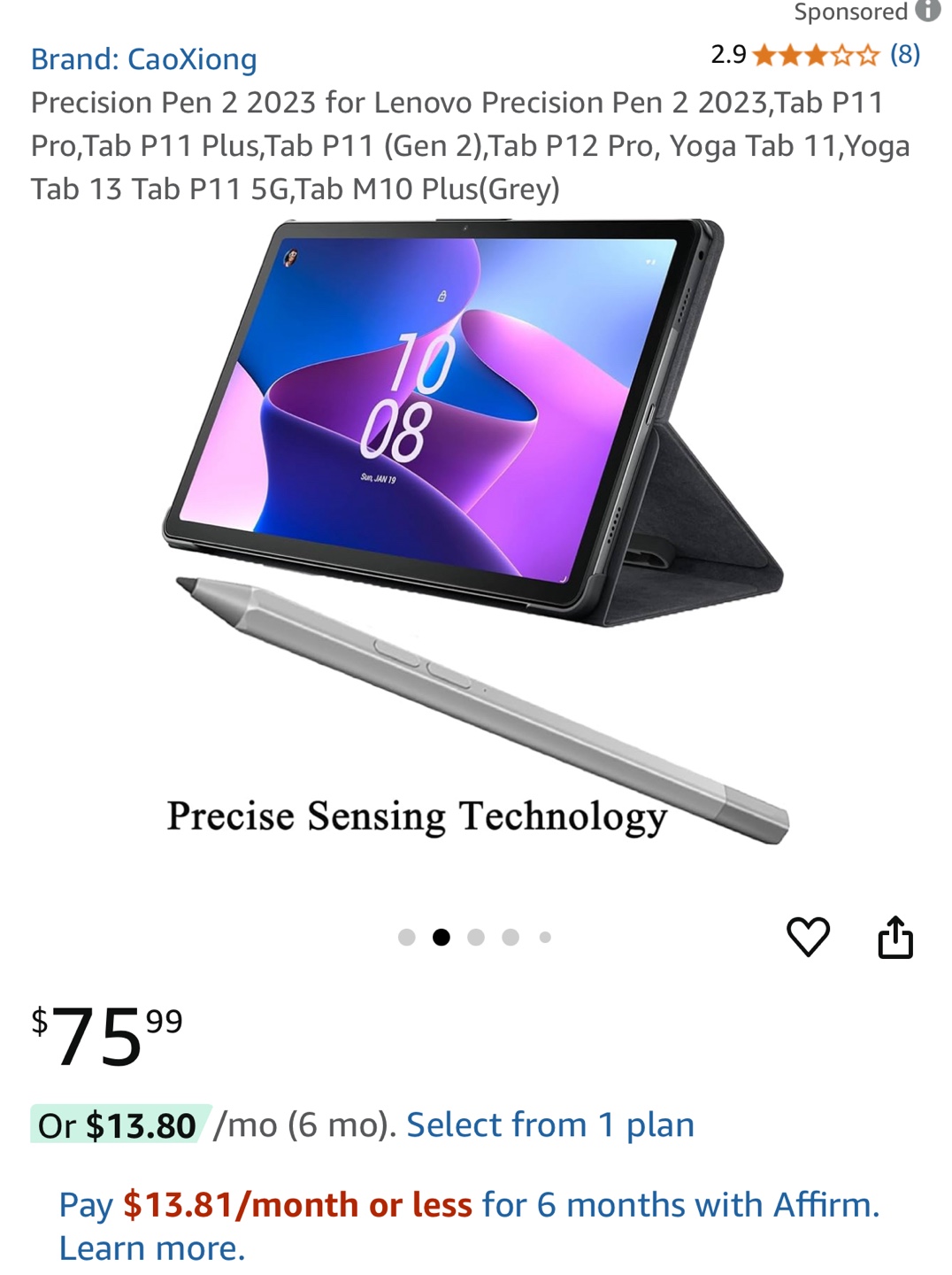 Lenovo Precision Pen 2 2023 Stylus for Tablets - photo 2