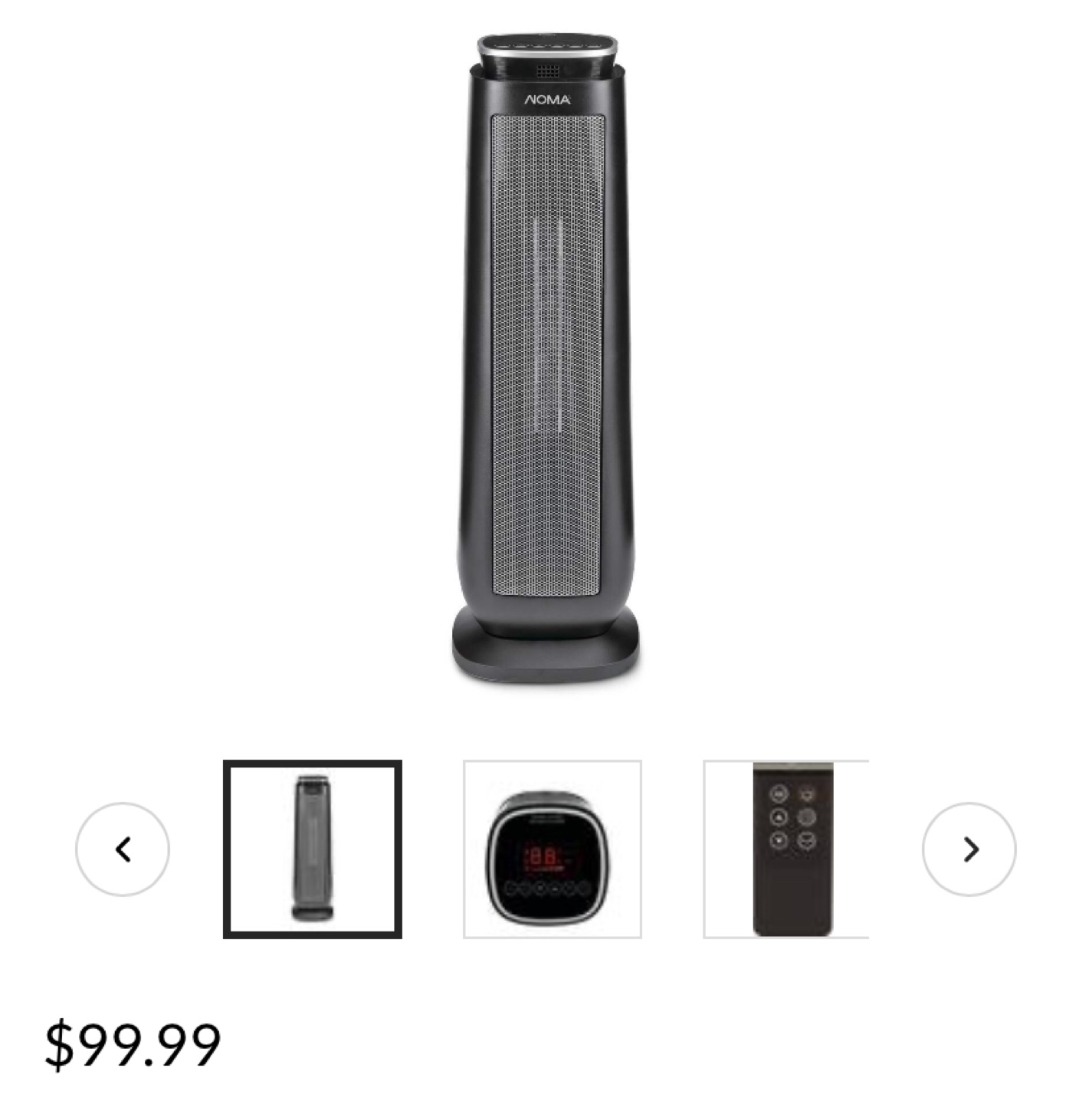 NOMA Ceramic Tower Heater with Remote Move out sale