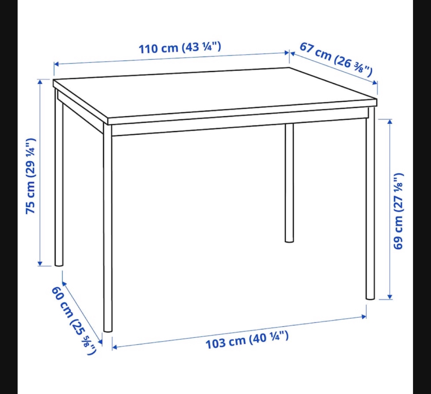 IKEA SANDSBERG Black Table - photo 2