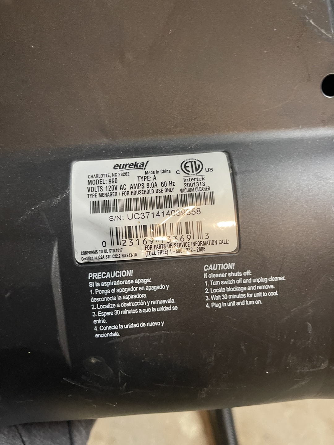 Eureka AirExcel Compact Canister Vacuum Cleaner - photo 4