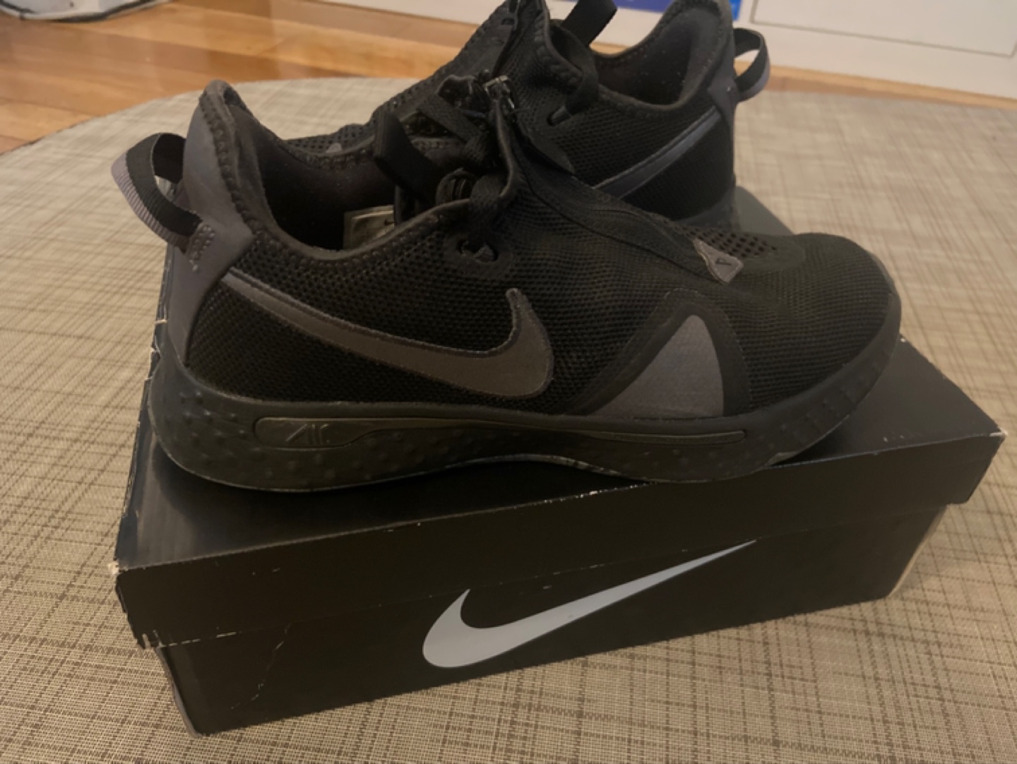 Nike PG 4 Basketball Shoes - Size 9 US/Size 10.5 UK- Black - photo 2