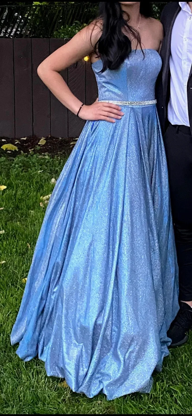 Stunning Sparkly Blue Prom Dress image indicator(4)