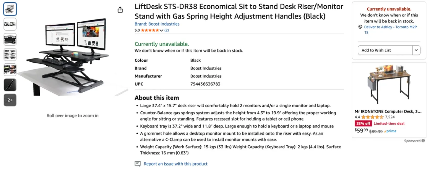 💚 Black Stand-Up Desk Converter image indicator(8)
