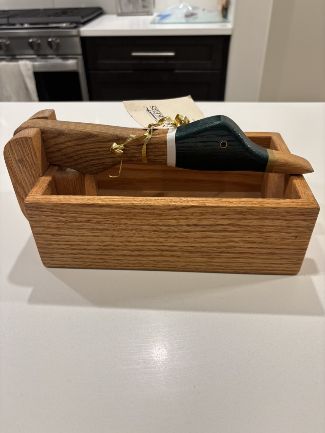 Brand New Nut Quakers Wooden Duck Folk Art Accessory For Sale