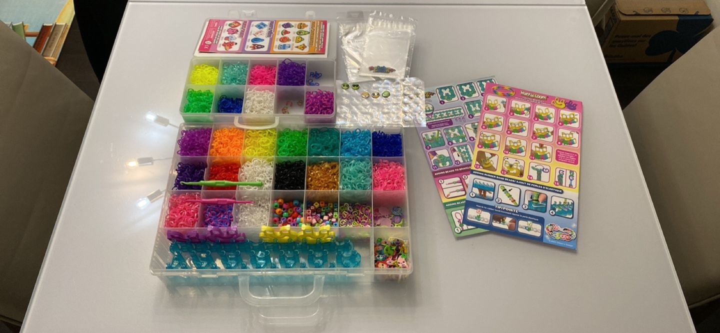 2 Sets of Rainbow Loom Kit with Beads and Charms