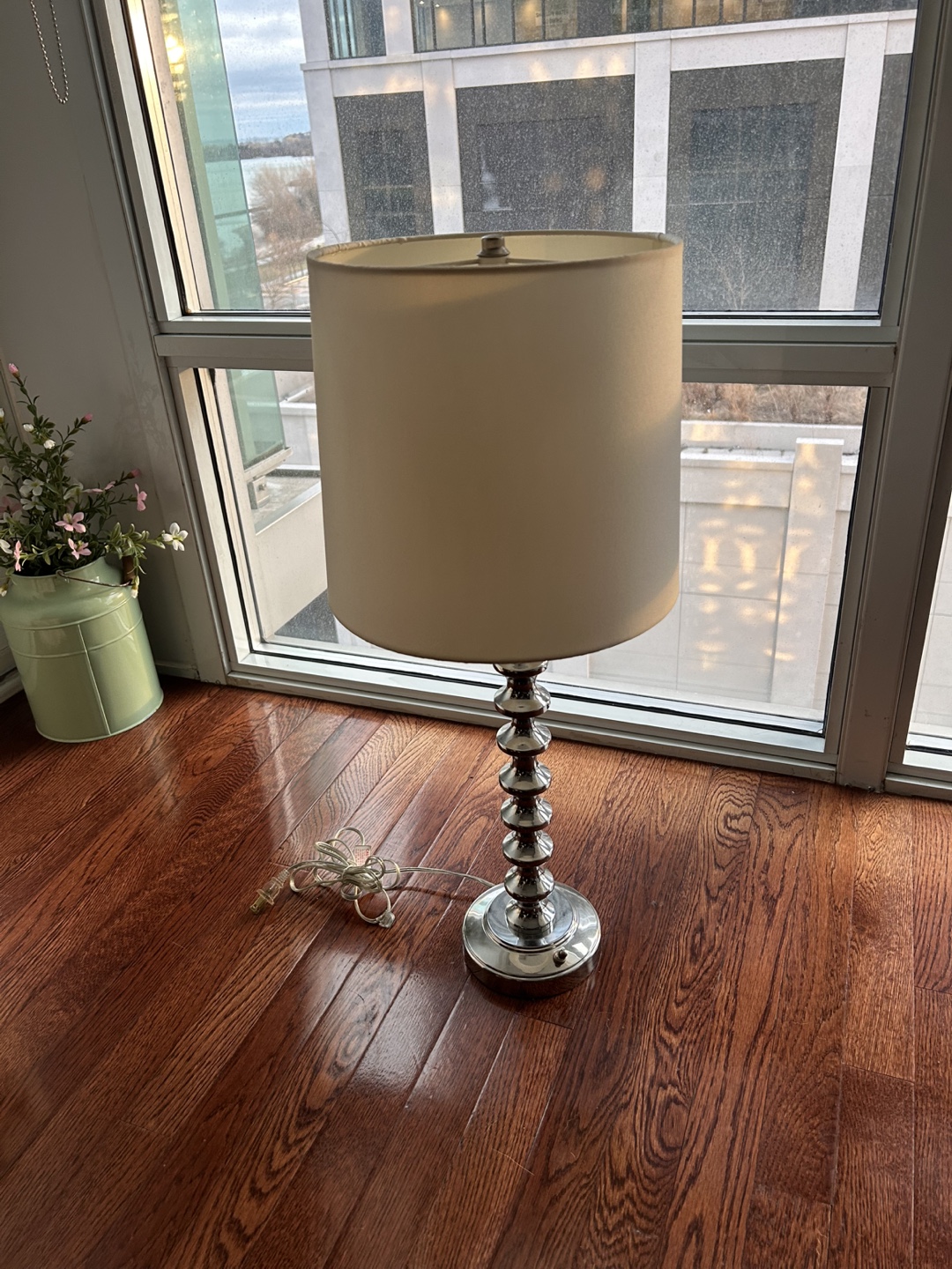 Mid century modern chrome lamp