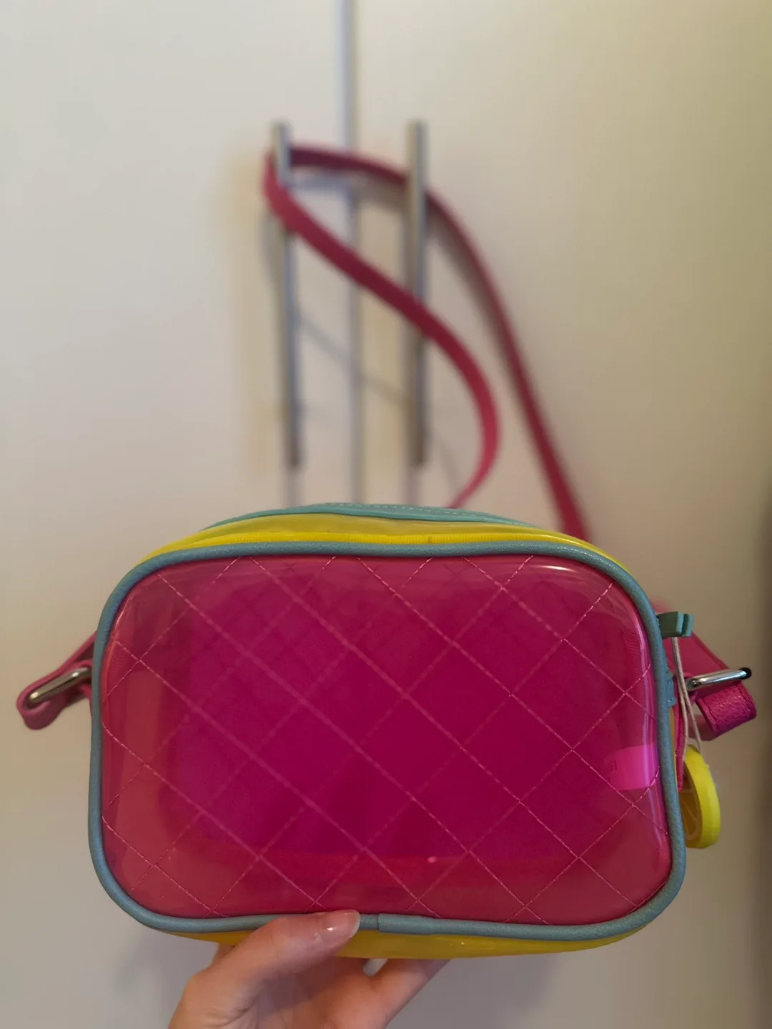 Cute Pink and Yellow Crossbody Bag thumbnail