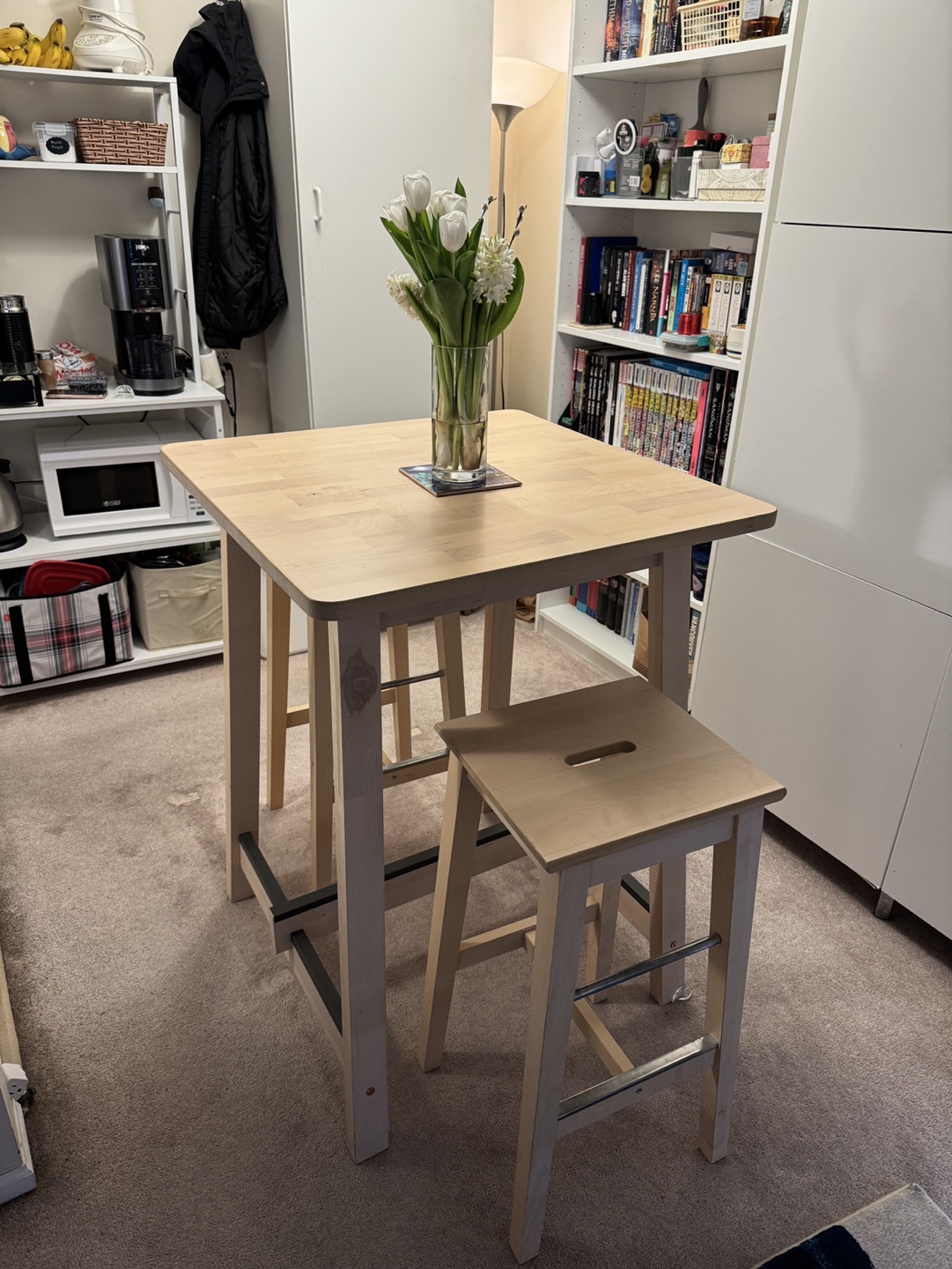 Ikea Dining Table and Two Stools - photo 4