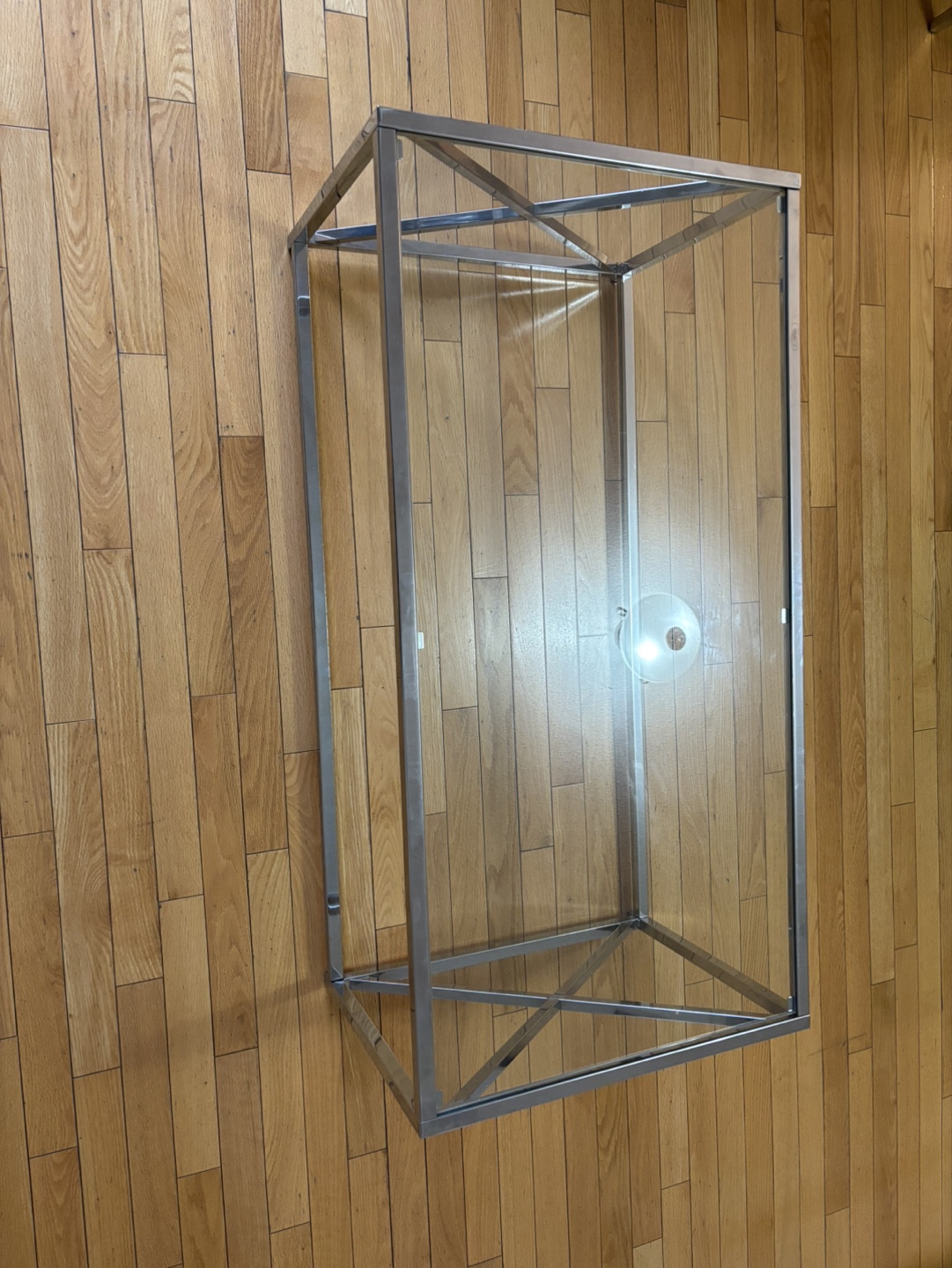 Glass Top Coffee Table with Chrome Frame - photo 3