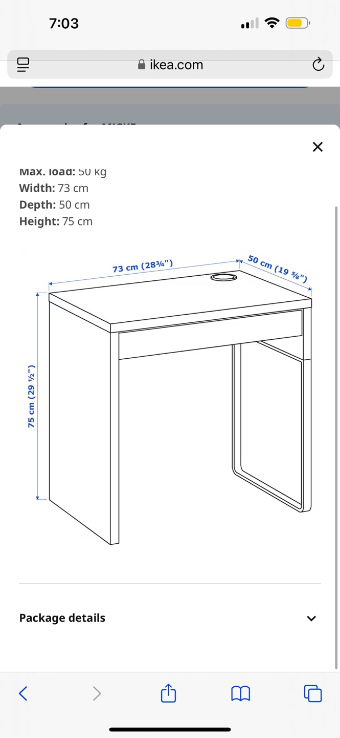 White IKEA MICKE Desk with Chair - photo 2