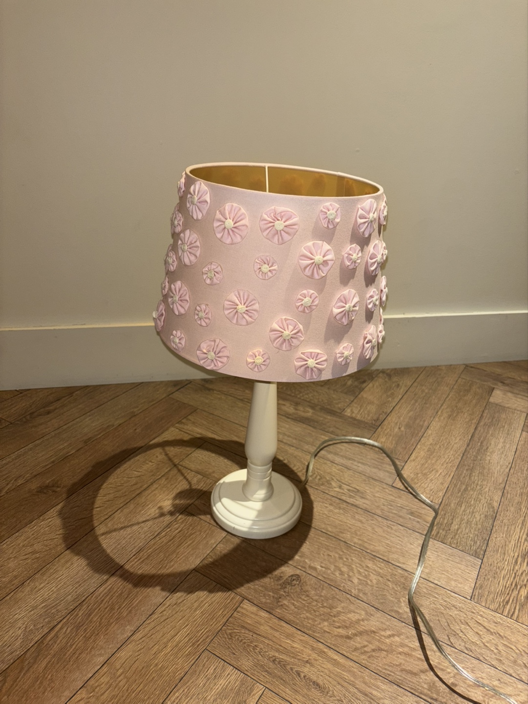 Pink Floral Table Lamp