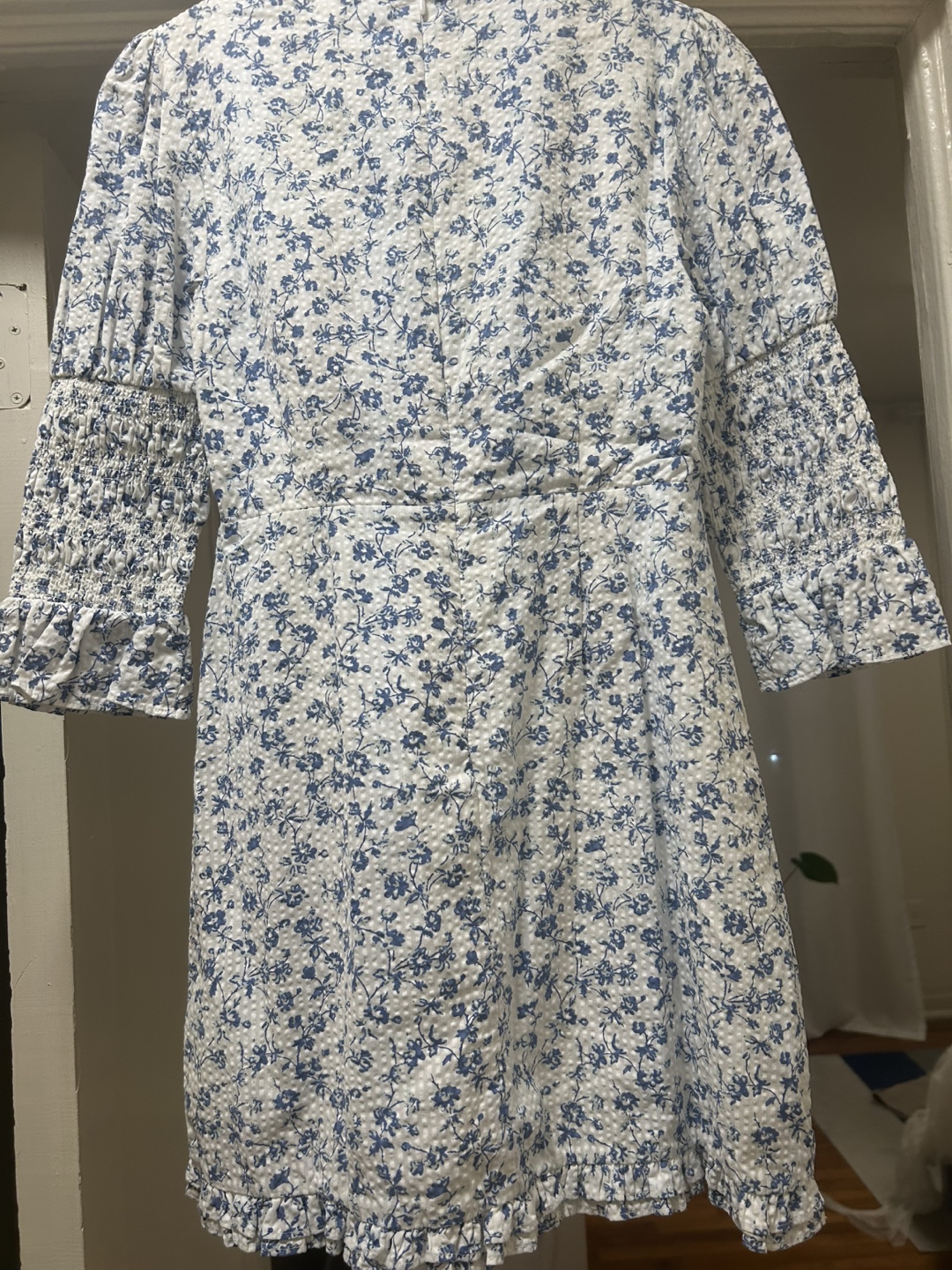 Laura Ashley & Urban Outfitters Blue Floral Mini Dress, Size M - photo 3