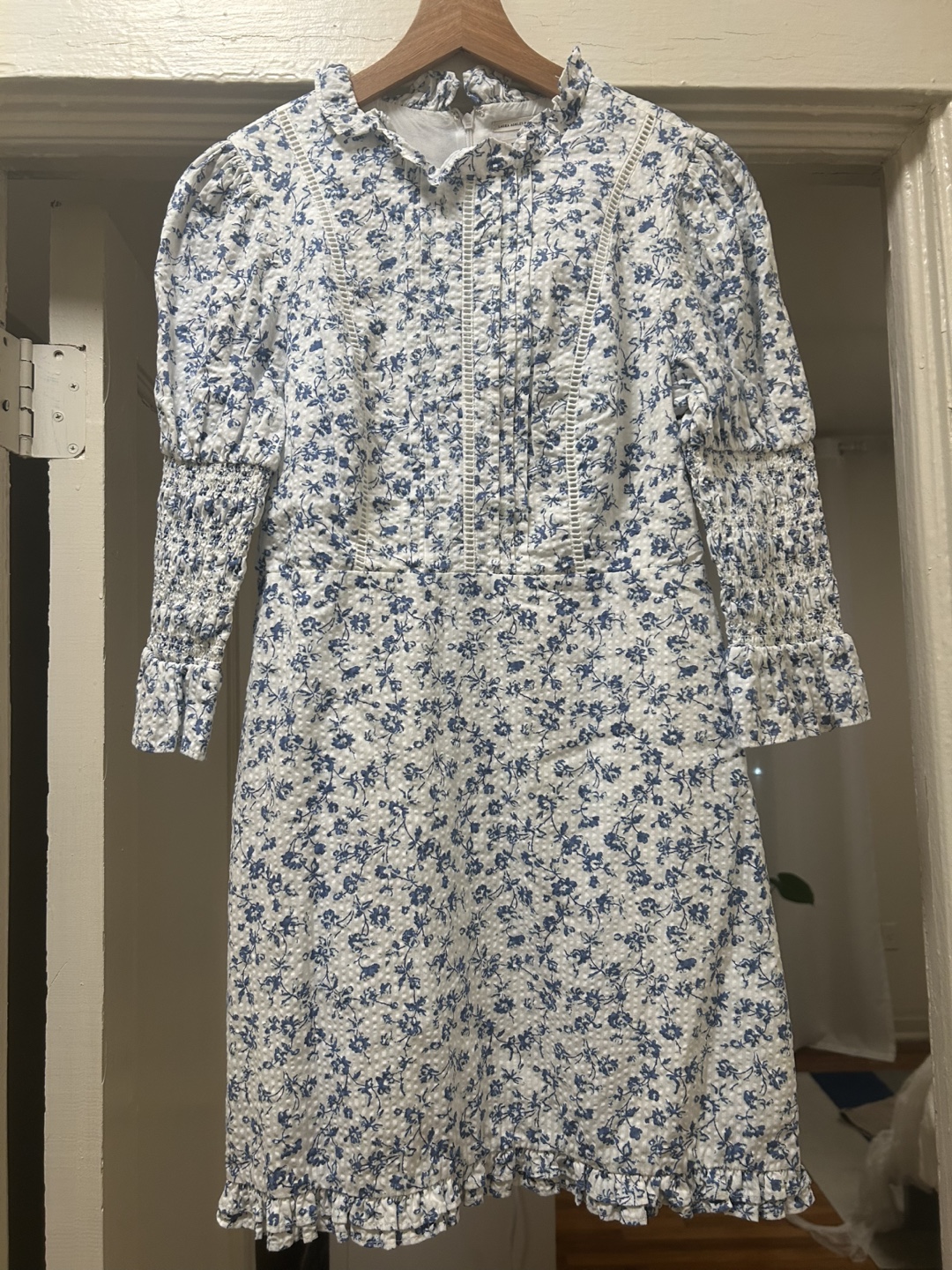 Laura Ashley & Urban Outfitters Blue Floral Mini Dress, Size M