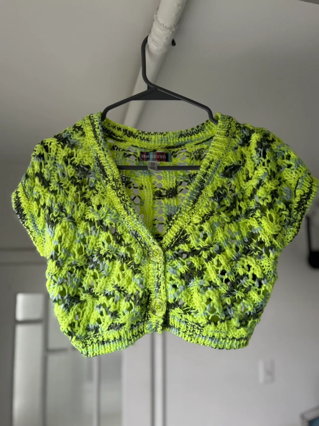 Urban Outfitters Neon Green Knitted Cardigan thumbnail