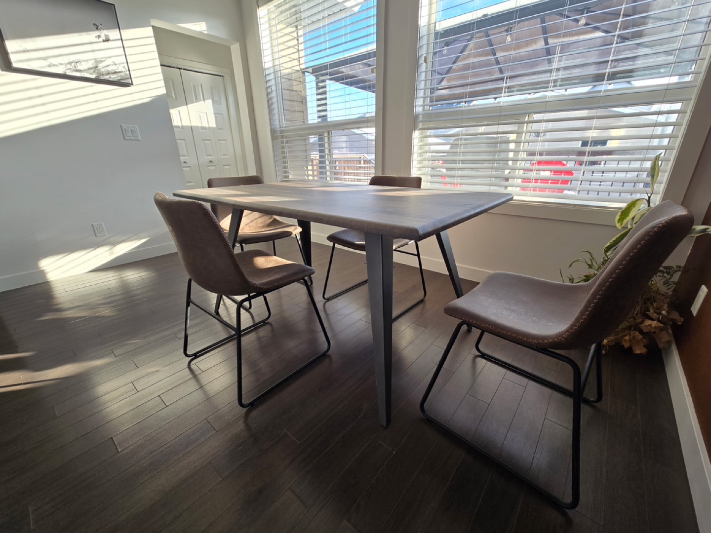 Dining Table Set with Four Chairs