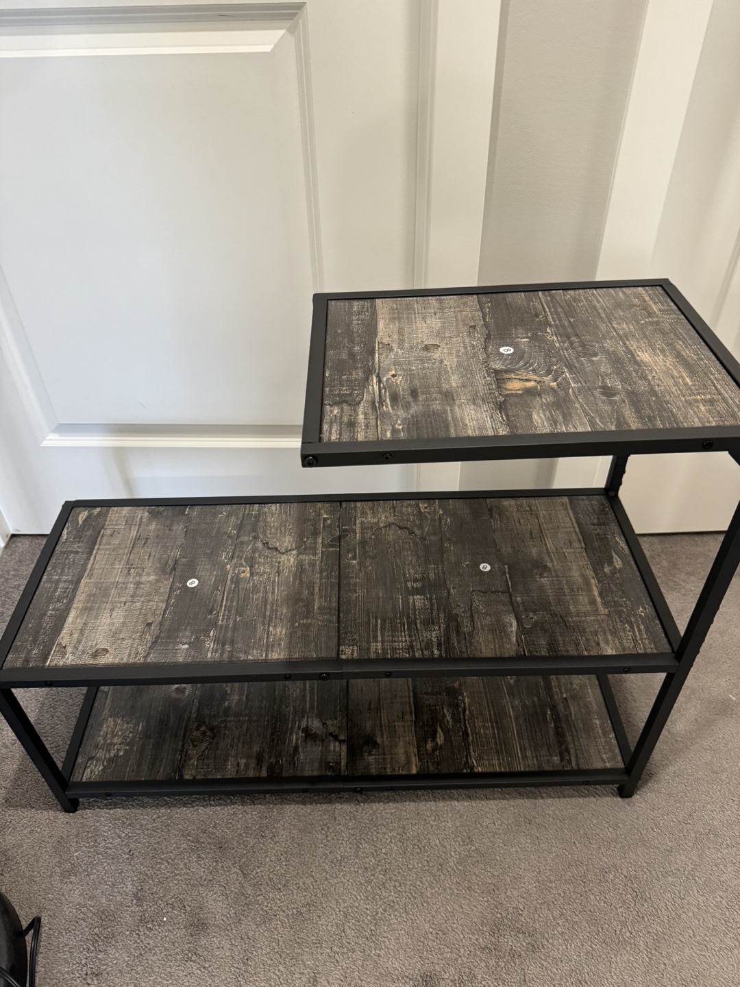 3-Tier Industrial Side Table - photo 3