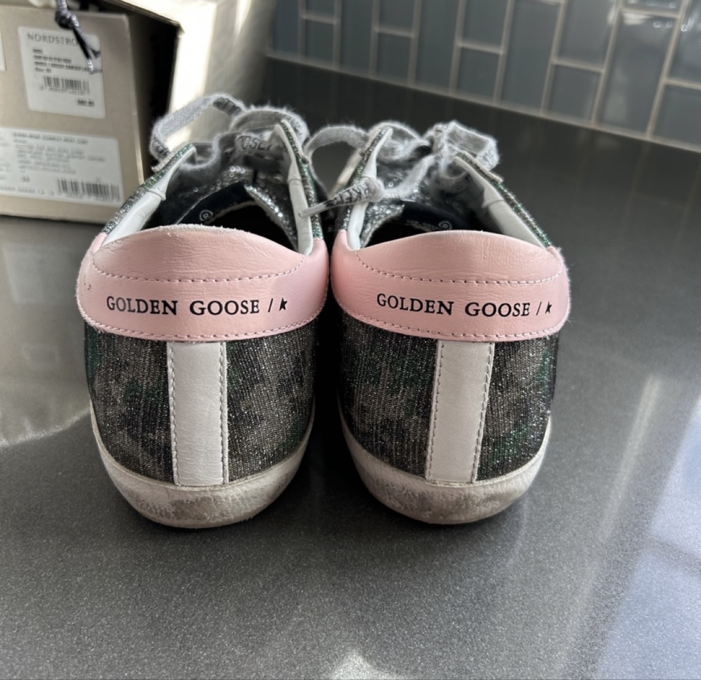 Golden Goose  Glitter Camouflage Sneakers Size 39 - photo 3