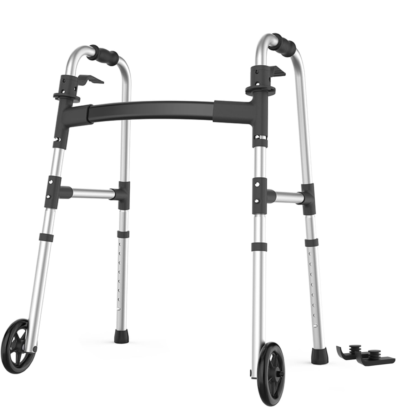 Lightweight Aluminum Rolling Walker with 8 Height Adjustments
