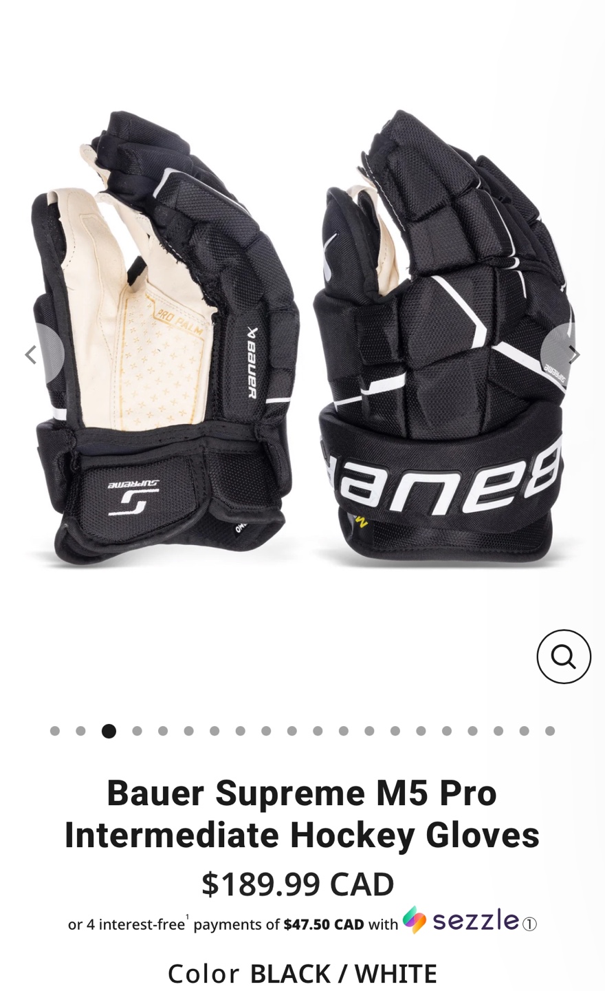 Bauer Supreme M5 Pro Intermediate Hockey Gloves - photo 2