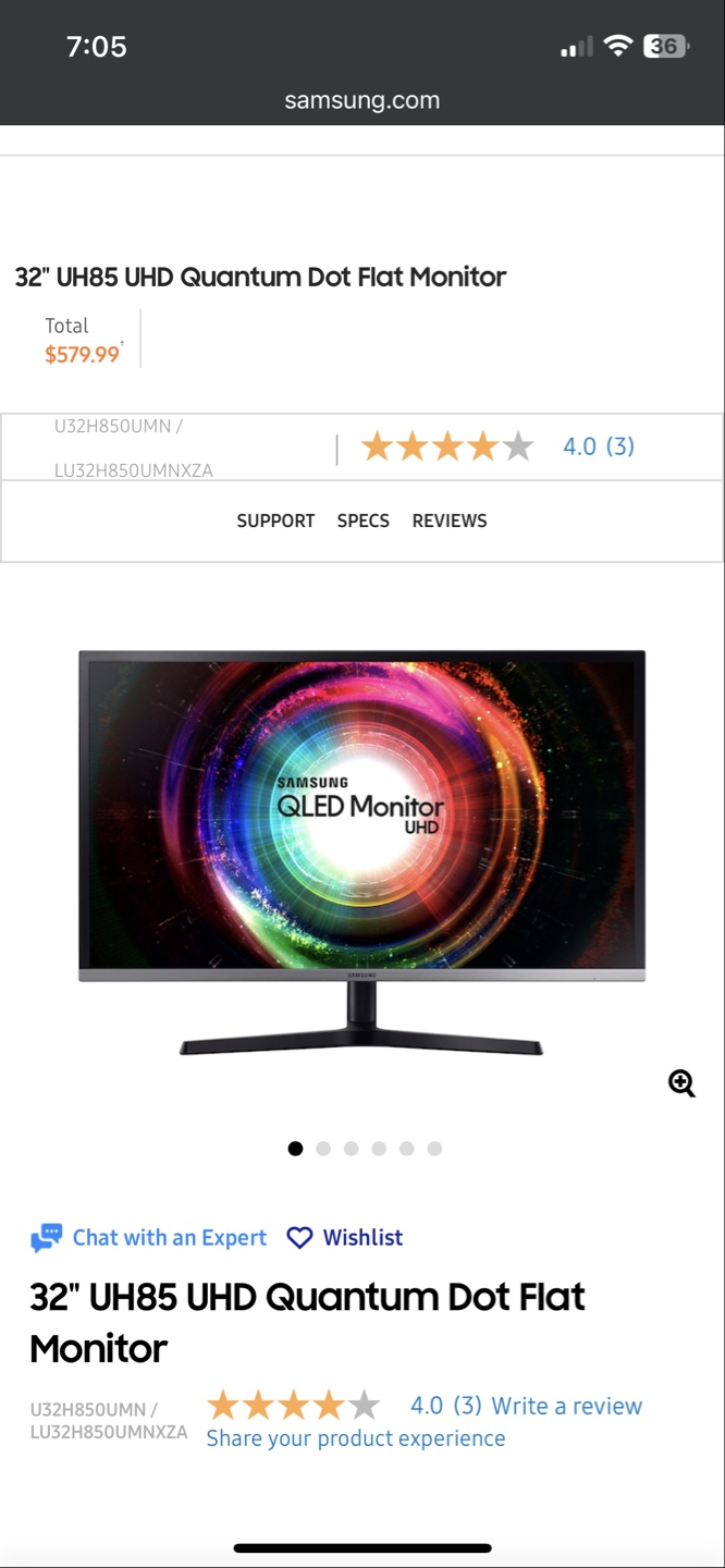 Samsung 32" UHD Quantum Dot Monitor - $580 Brand New - photo 3