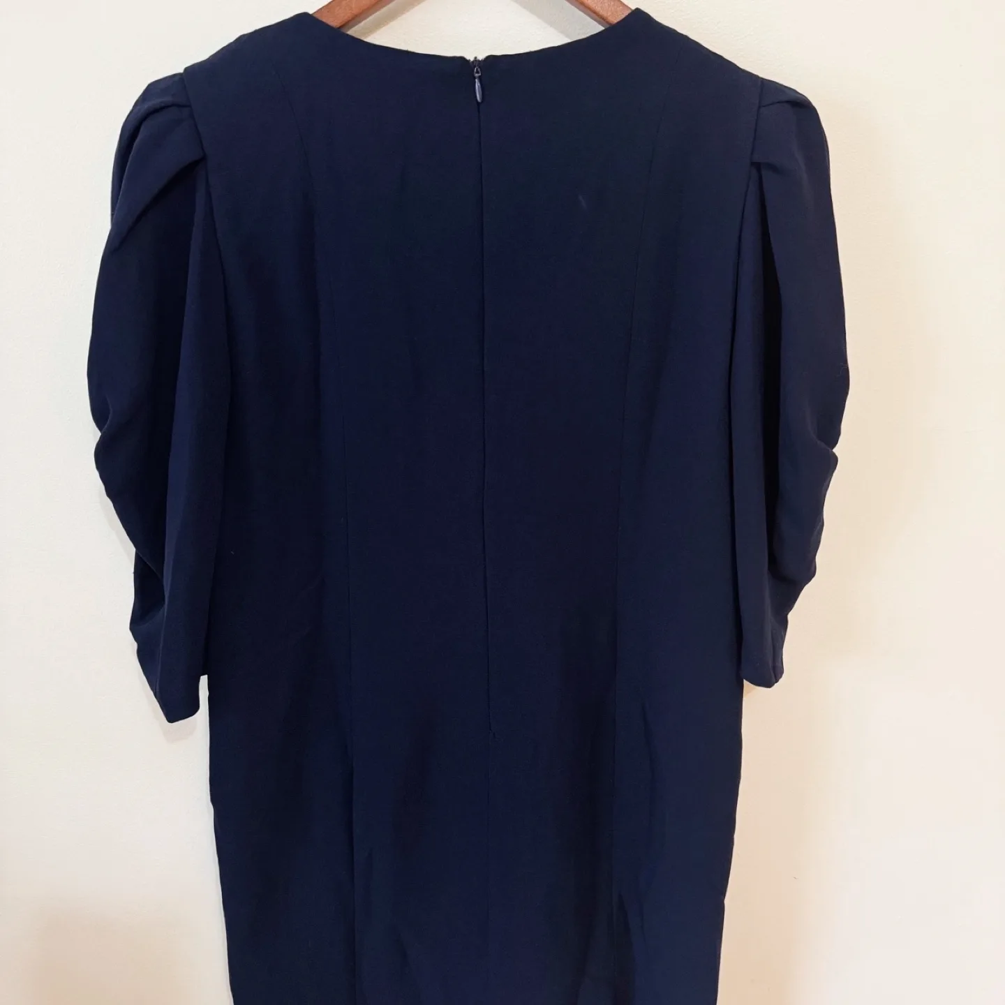 Vintage Rayon Puff Sleeve Ruffle Hem Dress image indicator(5)
