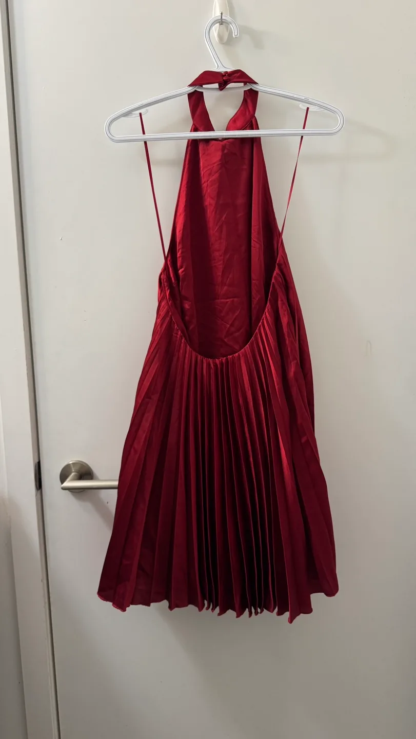 🥕 Abercrombie & Fitch Red Halter Dress image indicator(2)