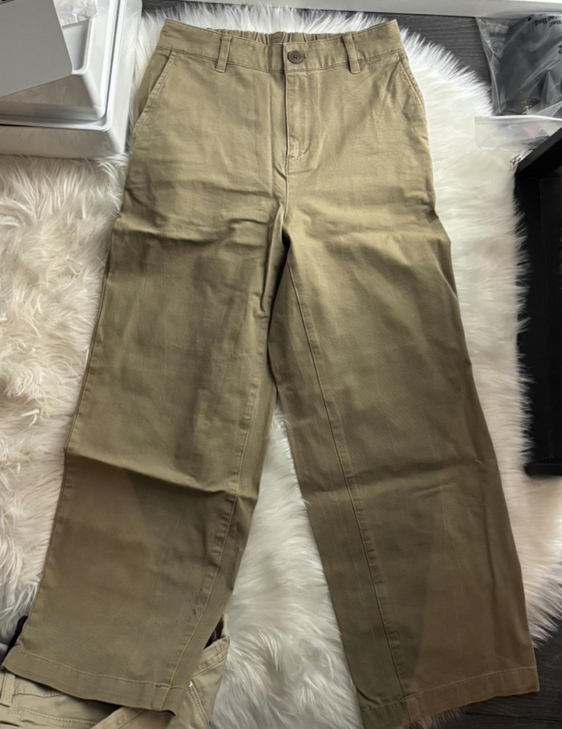[MUJI] Women Khaki Wide Leg Trousers - photo 2