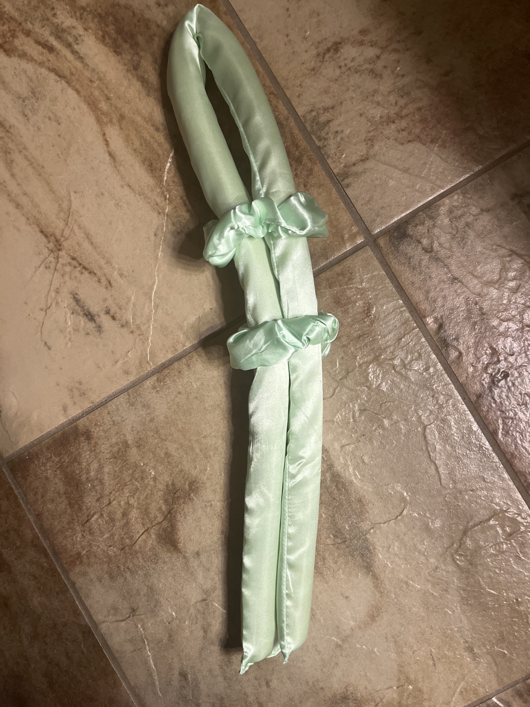Mint Green Satin Hair Rollers
