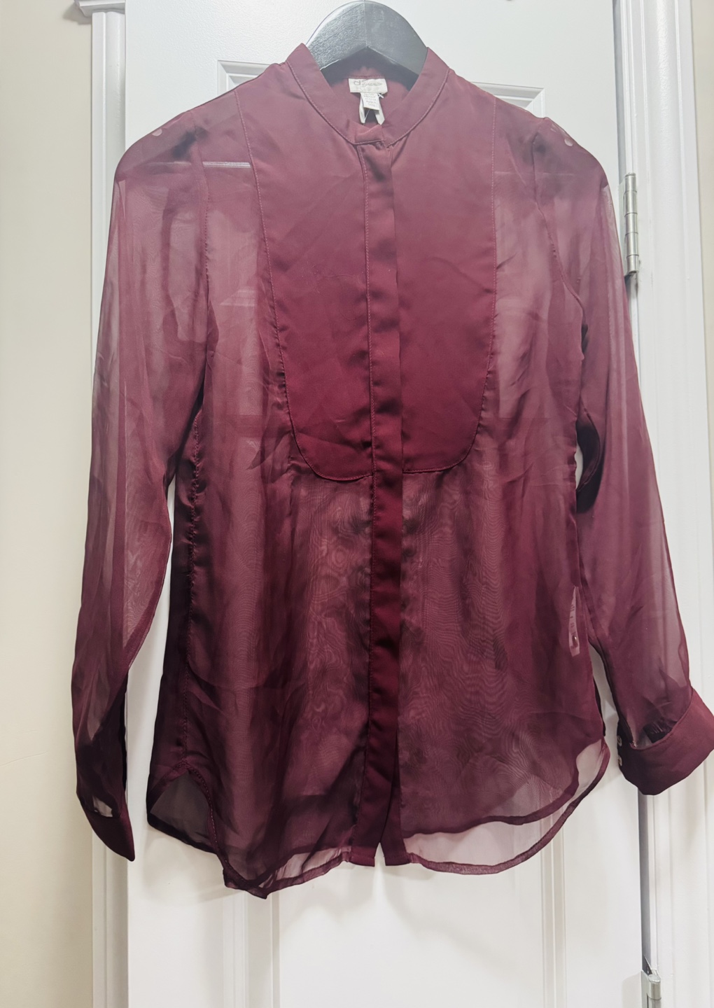 Dynamite Blouse - Burgundy - Size XS