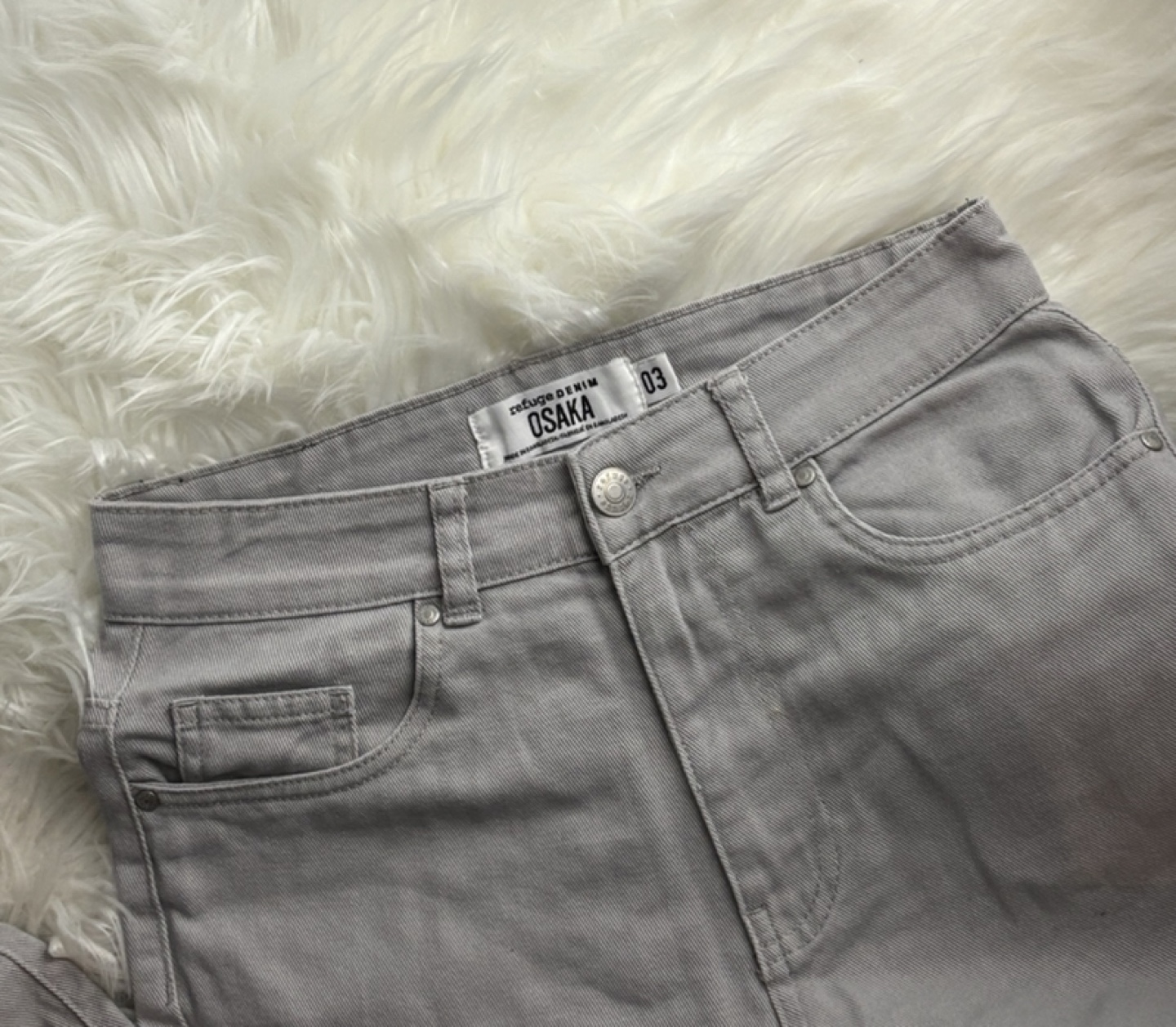 [REFUGE DENIM] Women Grey Osaka Jeans