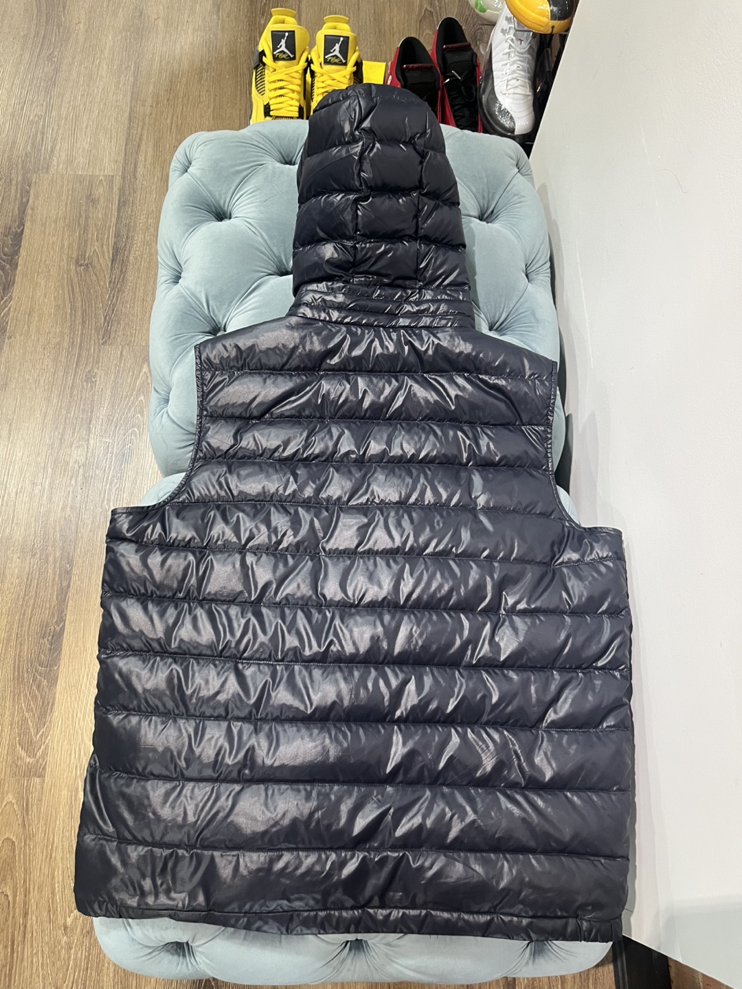 Men's Moncler Black Puffer Vest with Hood - photo 2