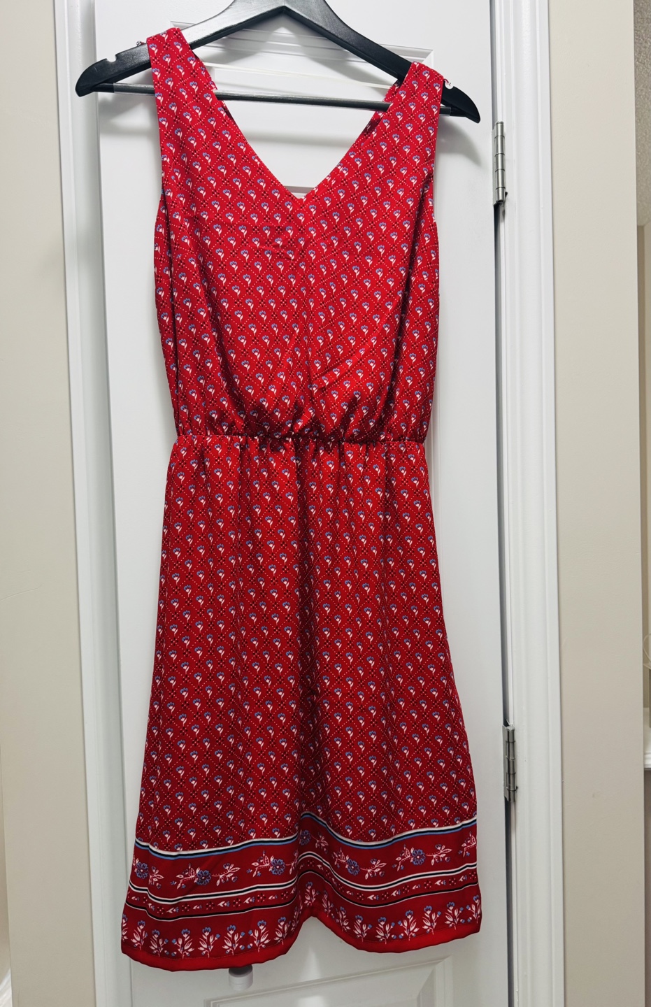 Tommy Hilfiger Red Floral Summer Dress Size Small