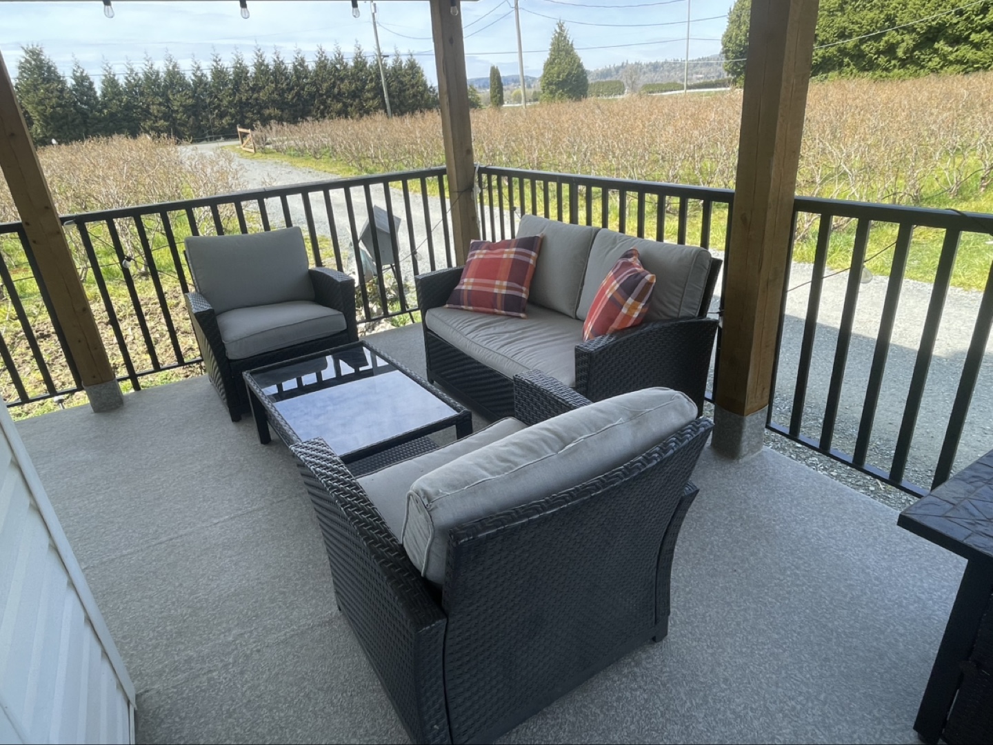 4-Piece Outdoor Patio Conversation Set with fireplace - photo 2