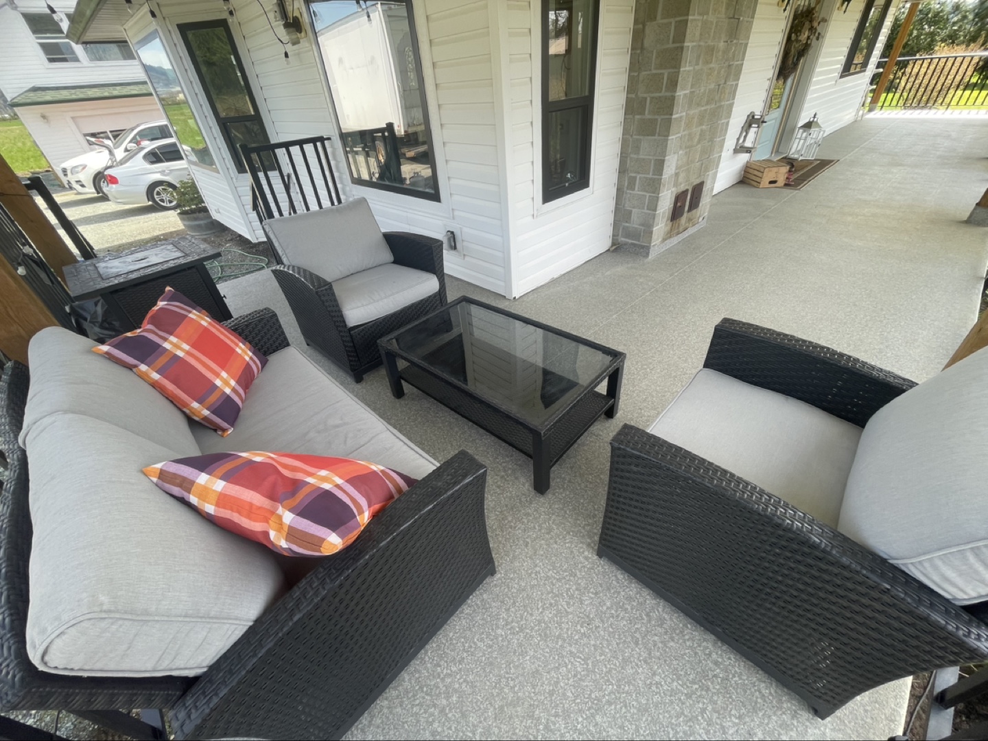 4-Piece Outdoor Patio Conversation Set with fireplace - photo 3