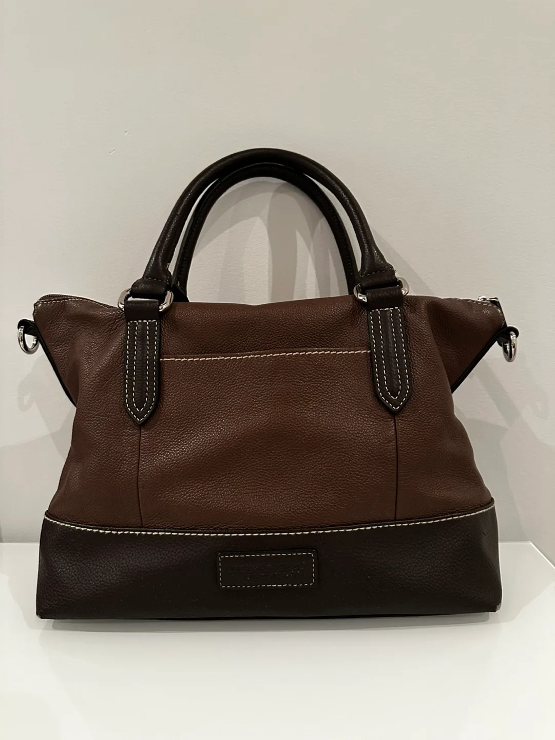 Tignanello Brown genuine Leather Handbag thumbnail