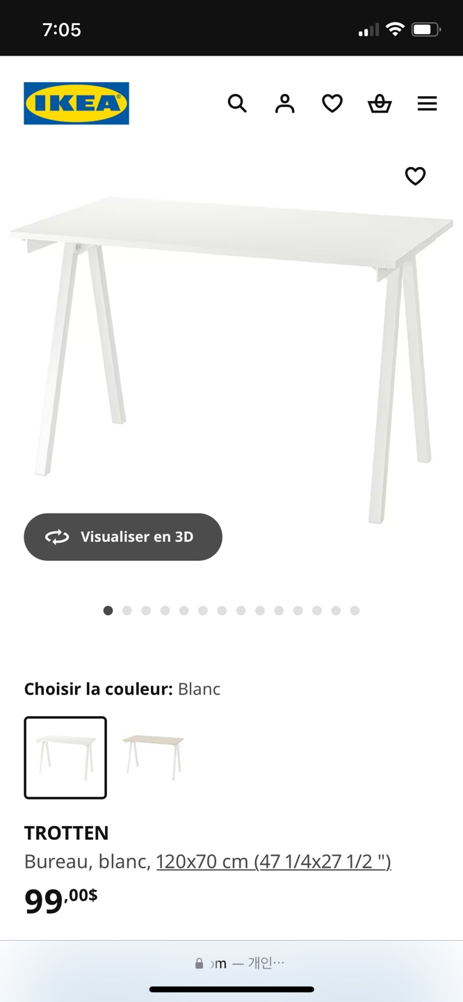 IKEA TROTTEN White Desk