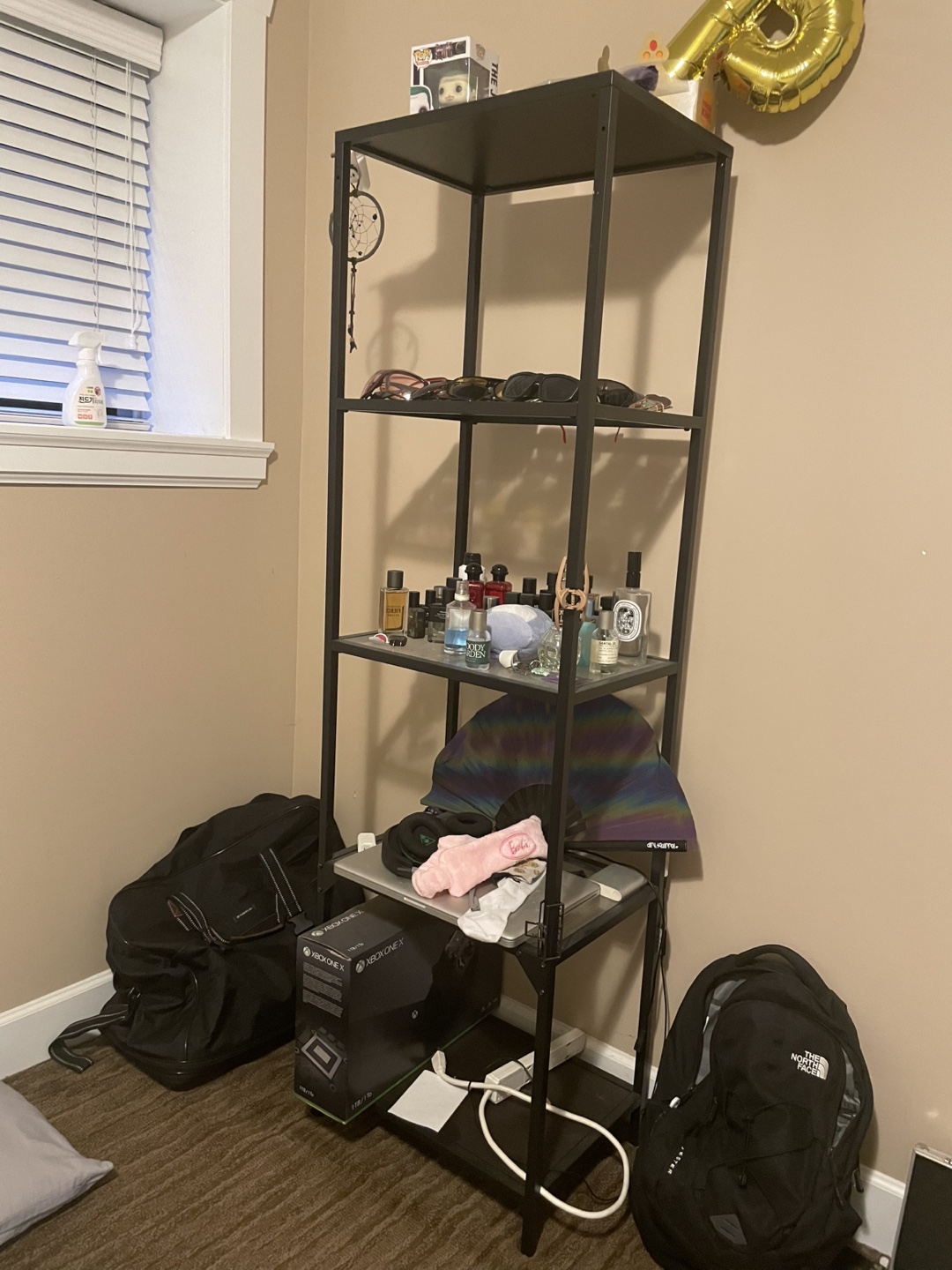 Black Metal 4-Tier Shelf