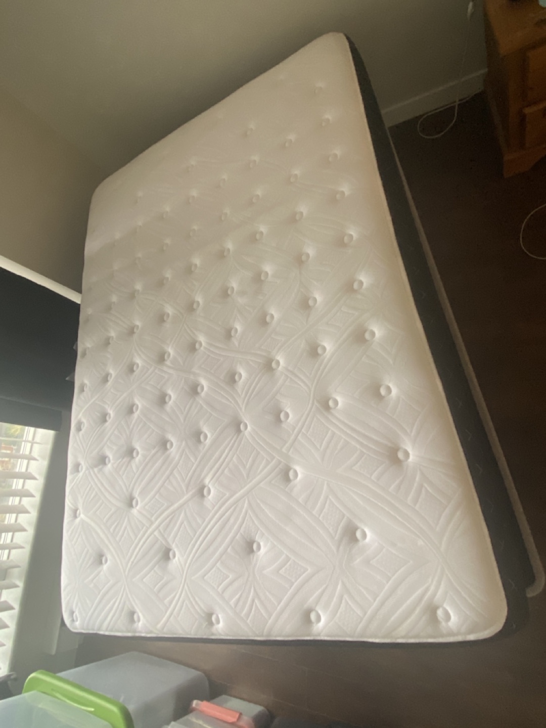 Full Size Bed Frame with Legs and Mattress - photo 5