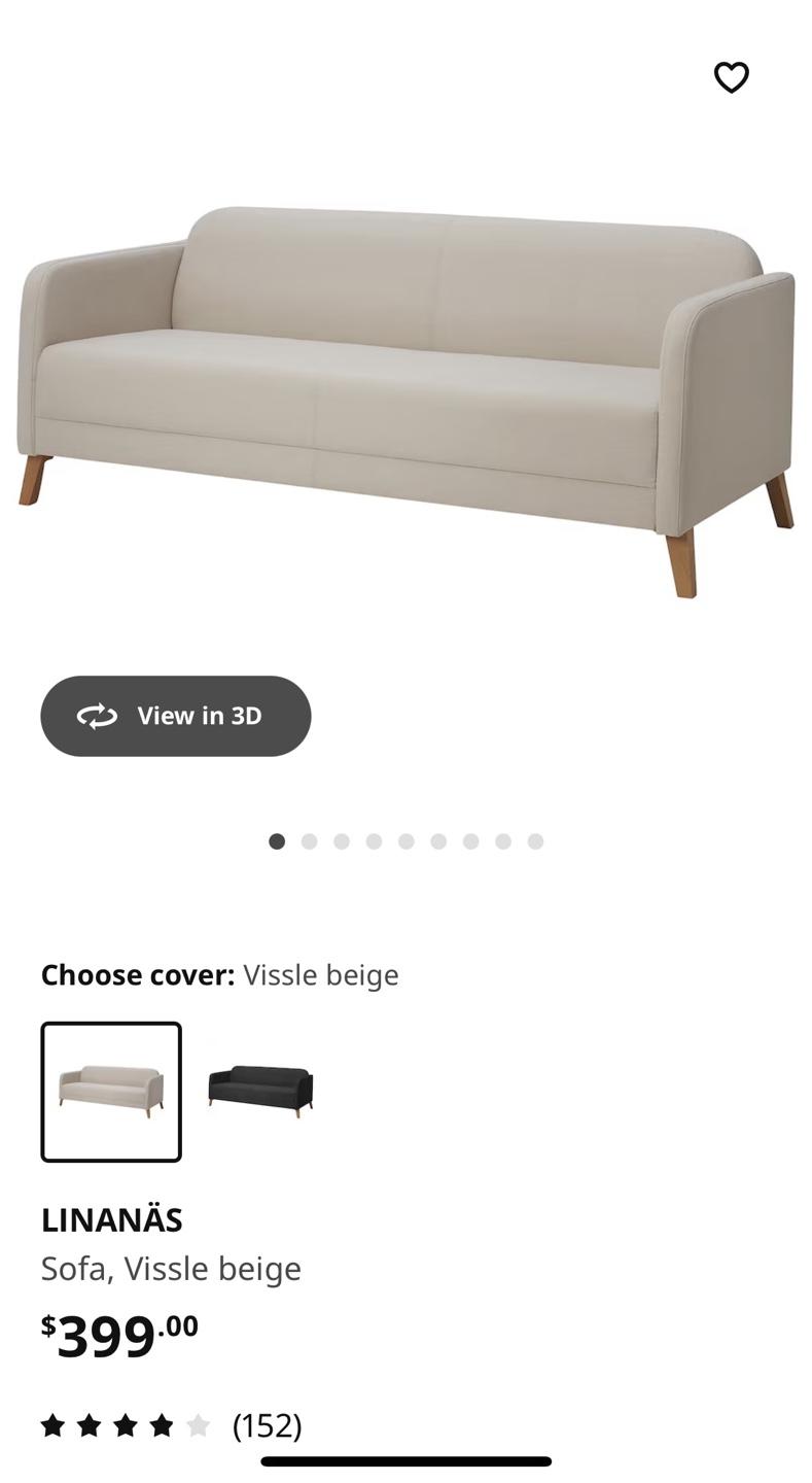 IKEA sofa- LINANÄS Sofa - Vissie Beige - photo 4