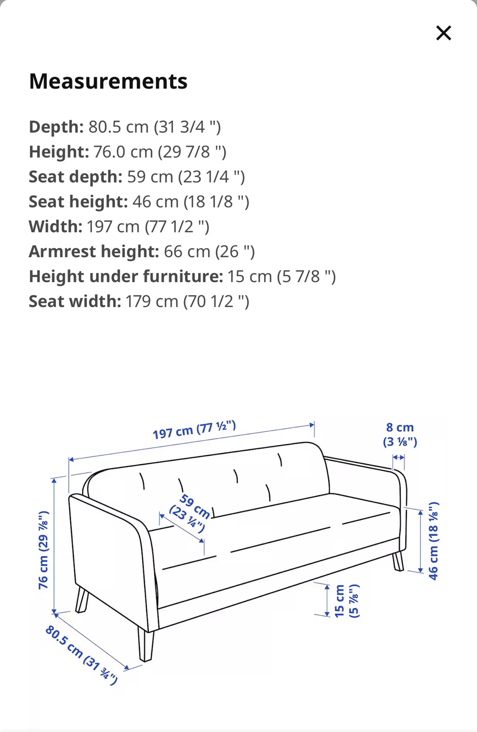 IKEA sofa- LINANÄS Sofa - Vissie Beige - photo 5