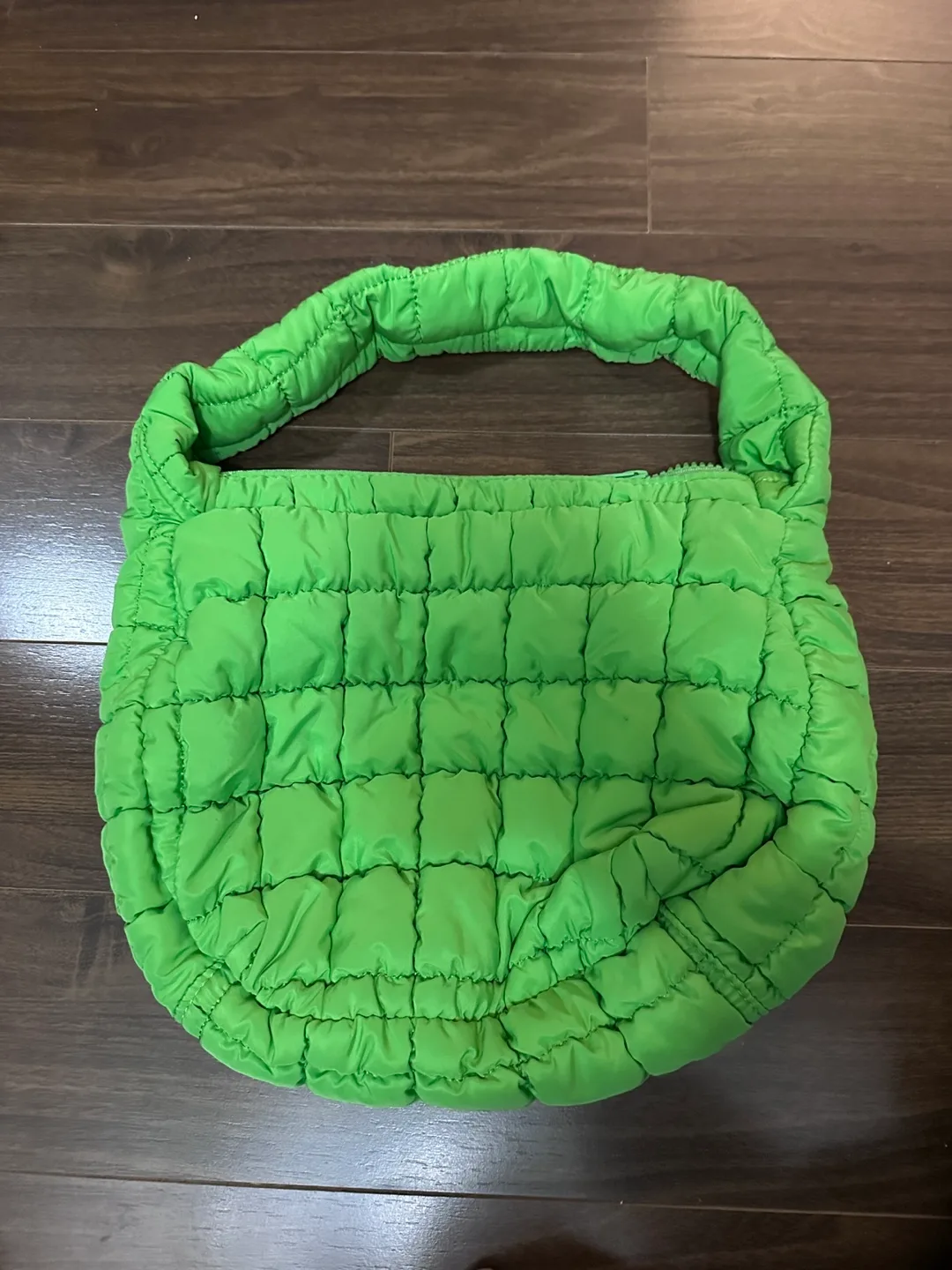 Lime Green Quilted Shoulder Bag thumbnail