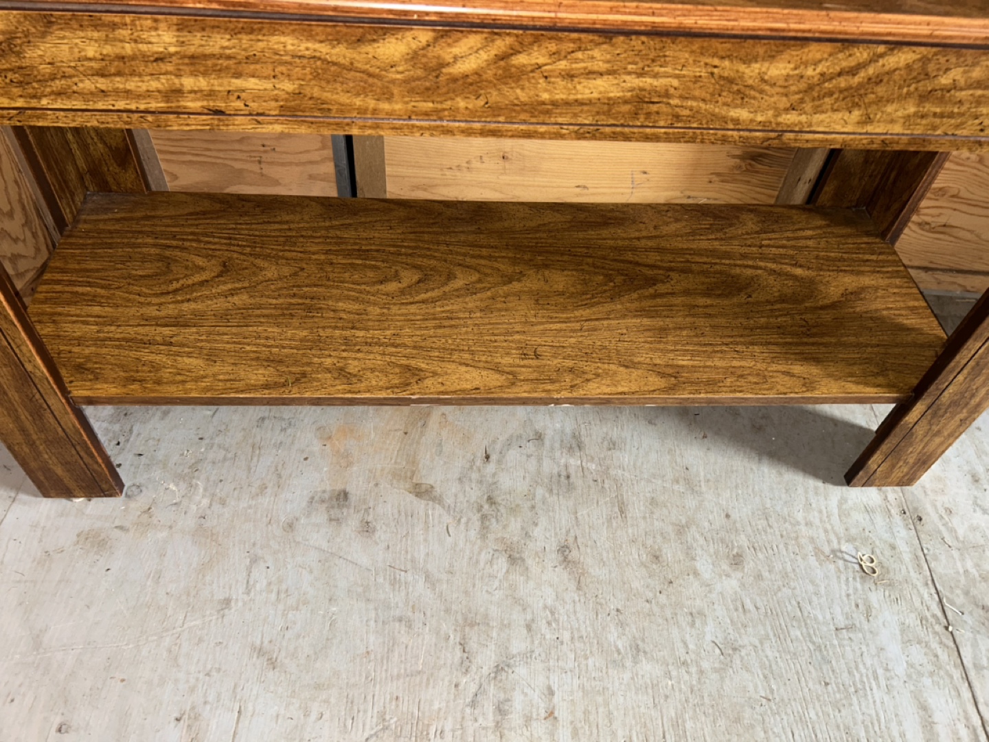 Mid-Century Modern Console Table with Glass Top - photo 5